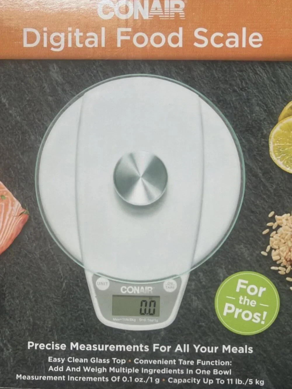 Digital Food Scale By CONAIR CNF130 Capacity 11Ib